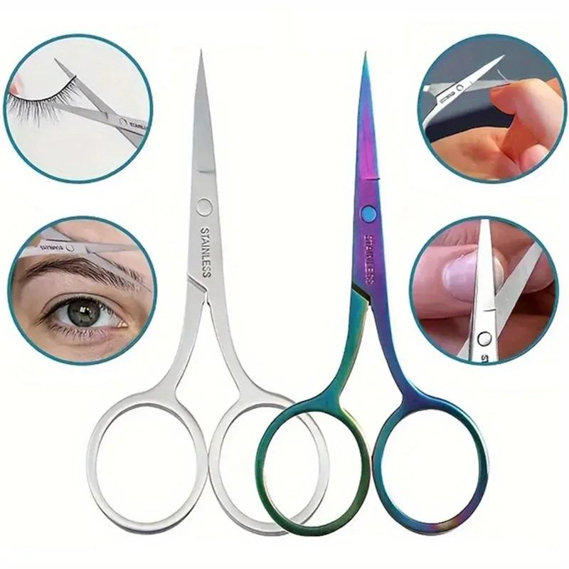 Ciseaux pour Nail Art, maquillage, rasoir pour sourcils et cils, épilateur pour le visage, ciseaux d