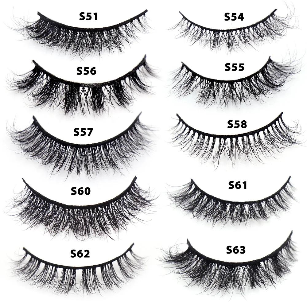 LEHUAMAO10/100 paires de cils de vison en gros doux moelleux court faux cils extension de cils natur