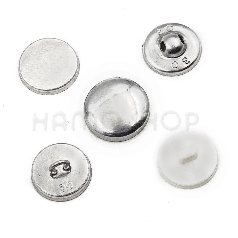 100 pièces ensembles/lot #16-60 bricolage boutons en tissu faits à la main forme de pain rond tissu 