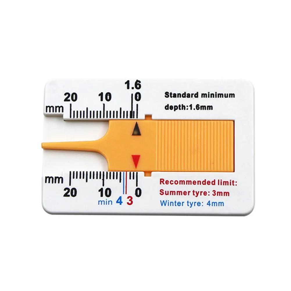Règle de bande de roulement de pneu en plastique 0-20mm, pour pneus de voiture, jauges d'épaisseur, 