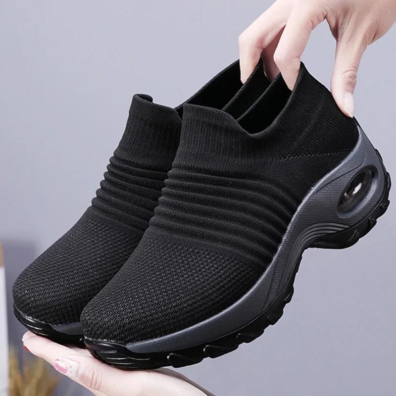 Femmes baskets mode respirant marche maille plate-forme chaussures baskets pour femmes salle de spor