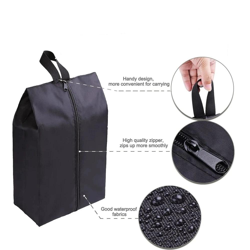Sacs de rangement de chaussures imperméables portables en Nylon, 2 ou 4 paquets, avec fermeture à gl