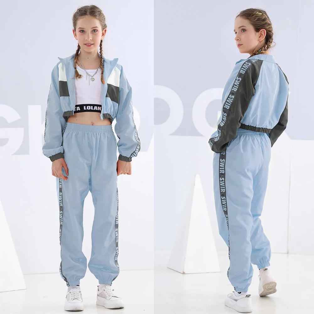 LOlparquet-Ensemble de vêtements de danse pour filles, costume de performance d'équipe de jazz moder