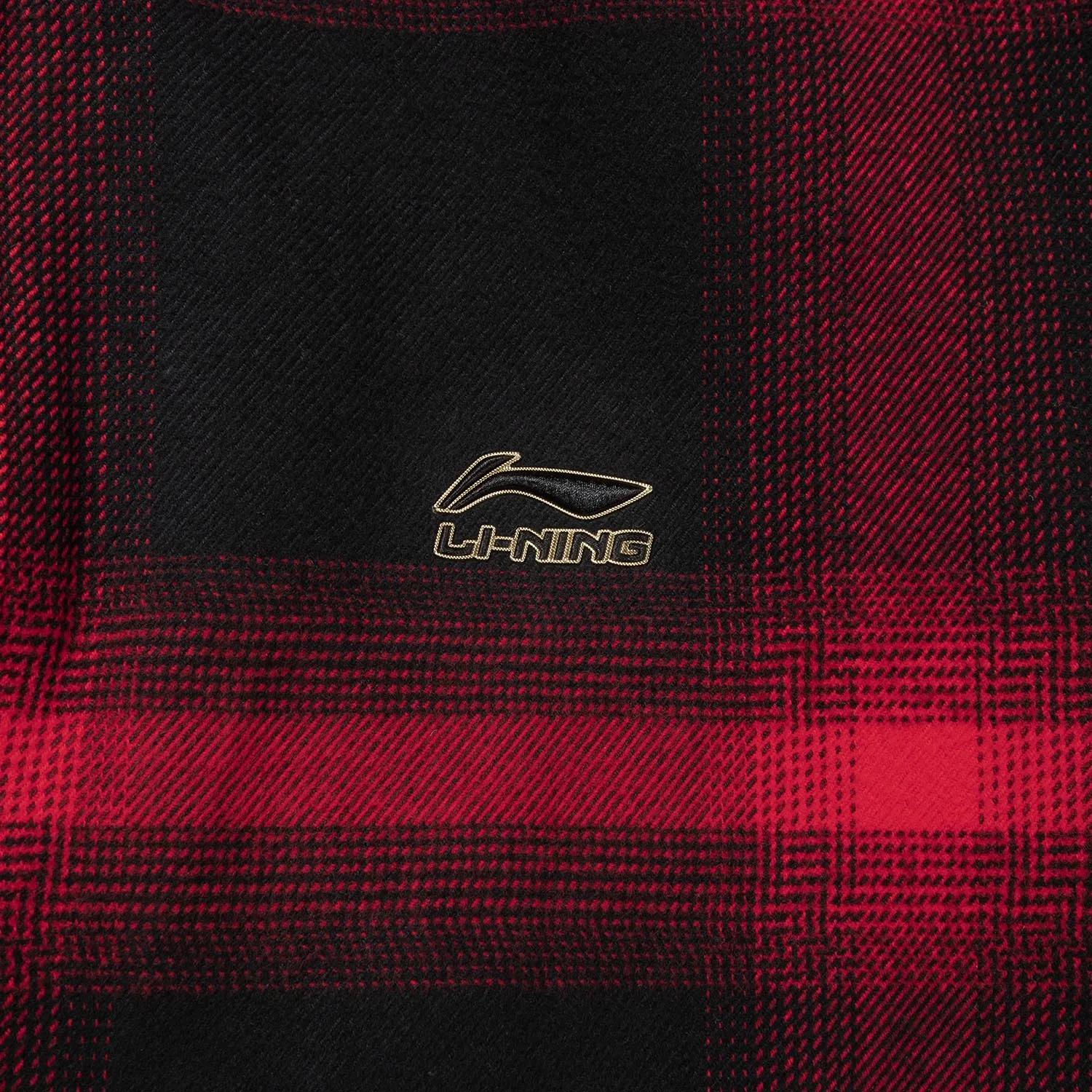 Li-ning hommes sport Style manteaux à la mode confortable rouge Plaid doublure à capuche vestes déco