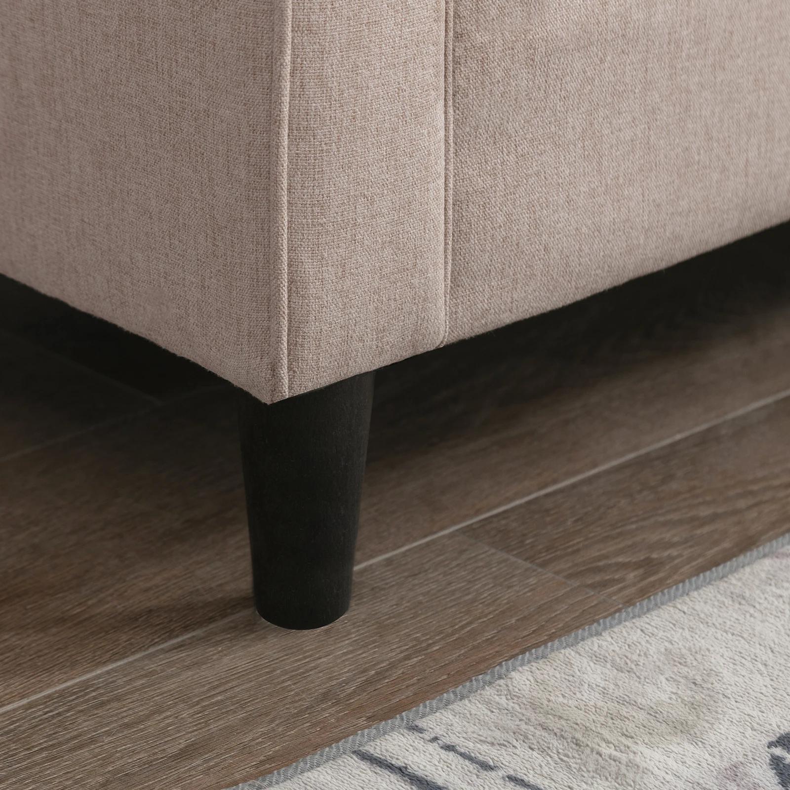 HORGgland O-Canapé simple moderne en micro-tissu avec cadre en bois, petit fauteuil à pied solutions