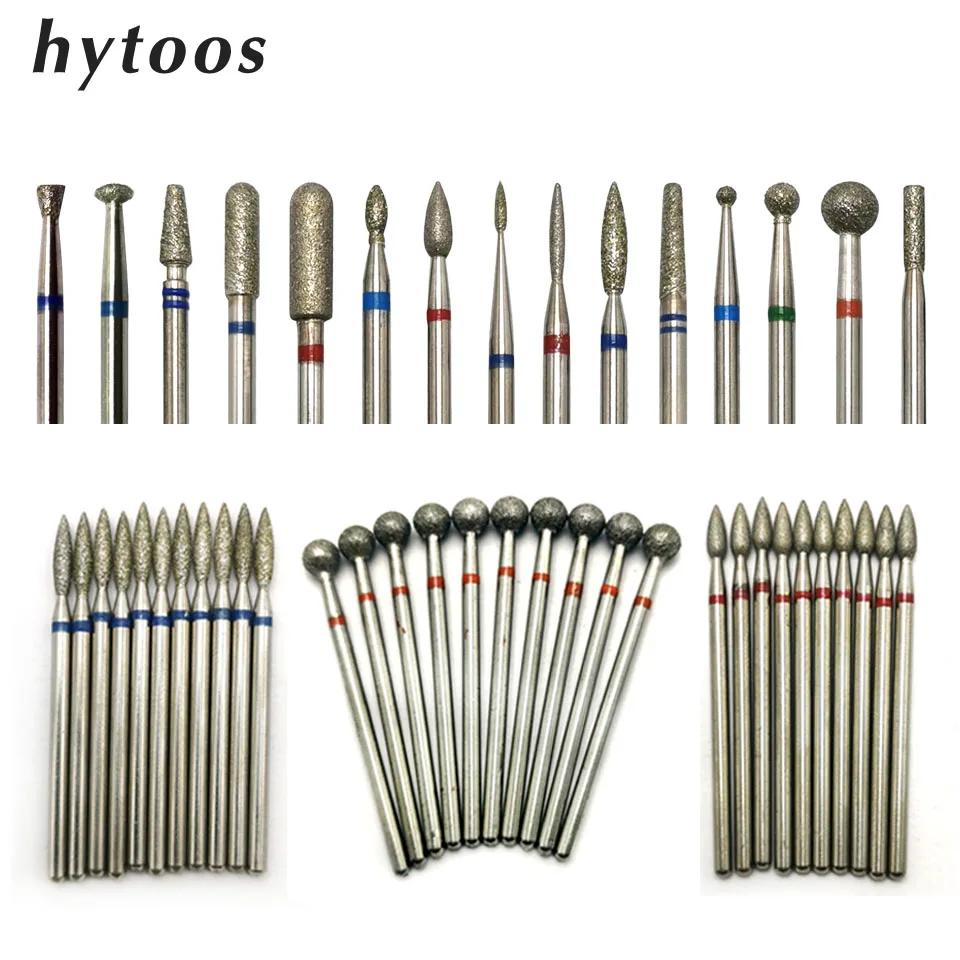 HYTOOS Forets À Ongles Diamant Cutters pour Manucure Cuticules Burr Fraise Cutter pour Pédicure Ongl