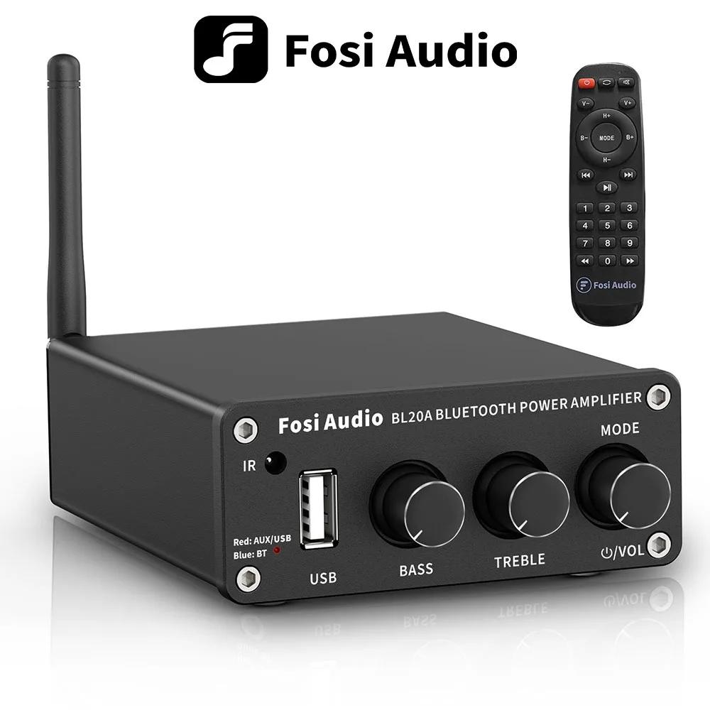 Fosi Audio-Amplificateur de Puissance Sonore Bluetooth TPA3116, 2,1 CH, 100W, Mini HiFi Classe D, Ba