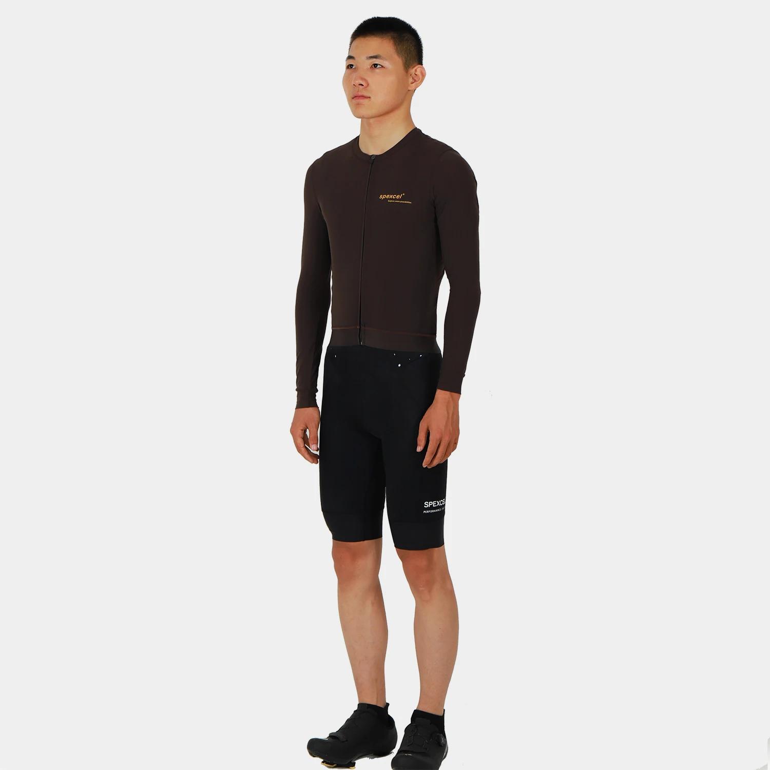SPEXCEL-Maillot de Cyclisme PRO AERO à Manches sulf, Coupe Lase, Tissu Respirant Udissolvant 50 +, É