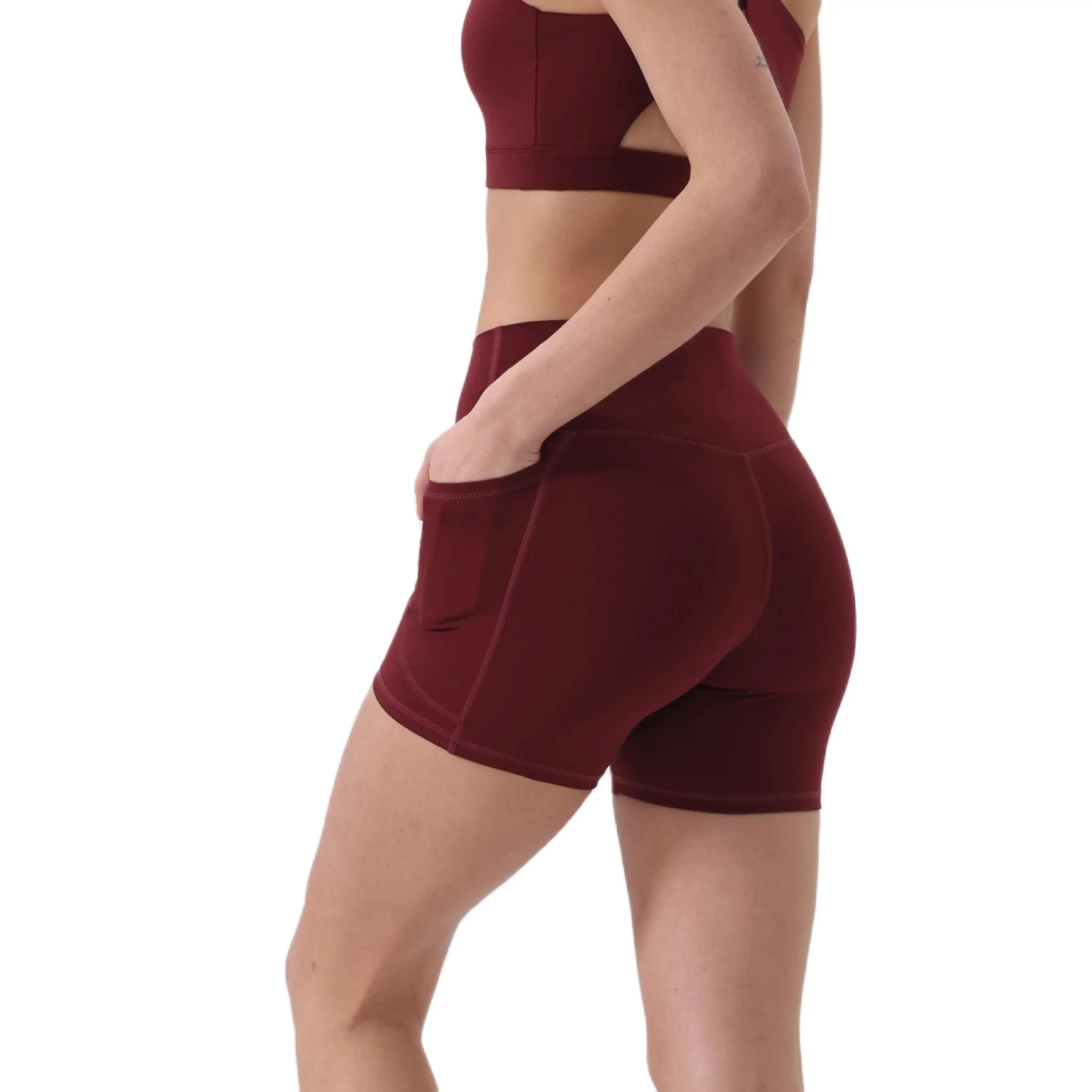 Short de Yoga pour femmes, taille haute, ventre, cyclisme, séchage rapide, respirant, collants de Fi