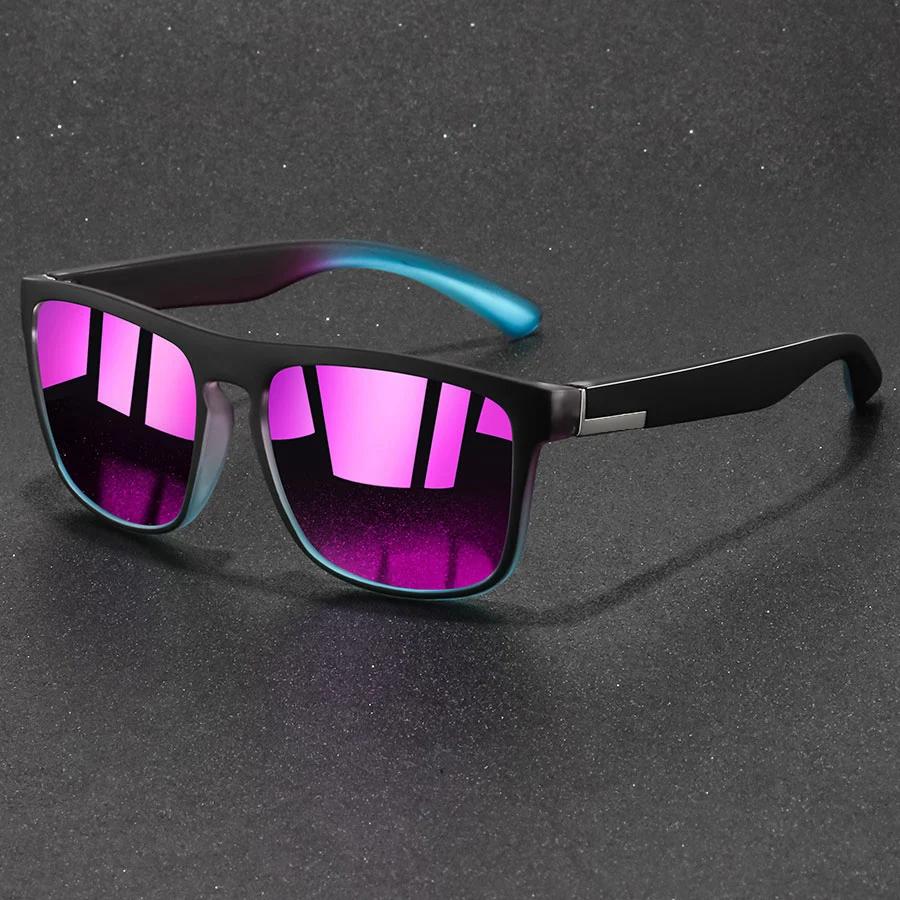 Lunettes de soleil carrées vintage tendance pour hommes et femmes, idéales pour la pêche et la condu