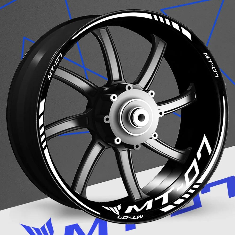 Autocollants réfléchissants pour roues de moto MT-07, autocollants réfléchissants pour jante, Logo à