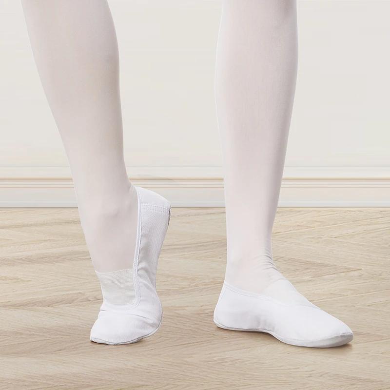 Femmes chaussures de gymnastique adulte semelle souple toile Yoga filles Ballet chaussures de danse 