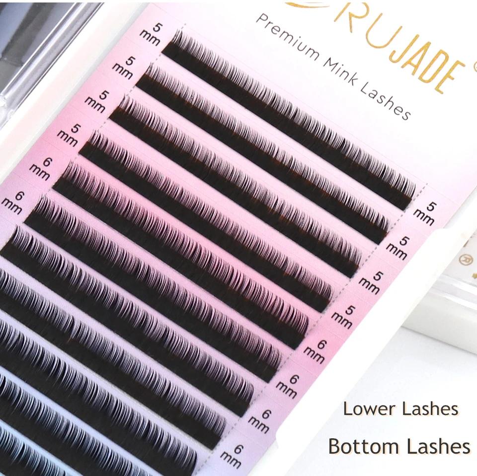 RUJADE cils inférieurs 5mm 6mm 7mm 8mm tailles courtes sous les cils cils inférieurs Extension de fa