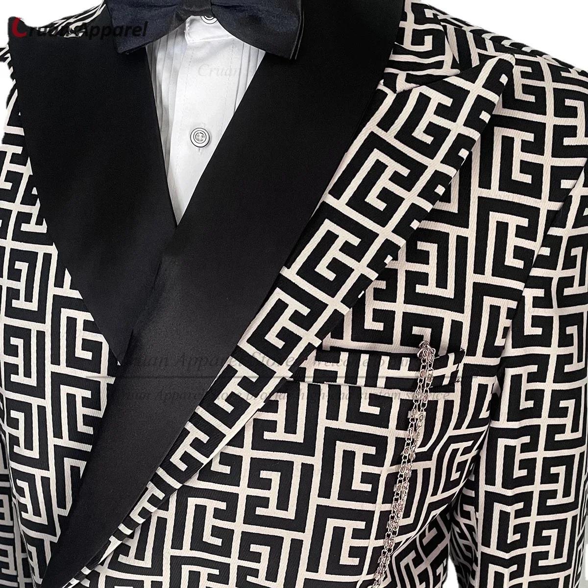 Costumes à carreaux pour hommes, coupe cintrée, 2 pièces, smoking de mariage de luxe, bal formel, mo