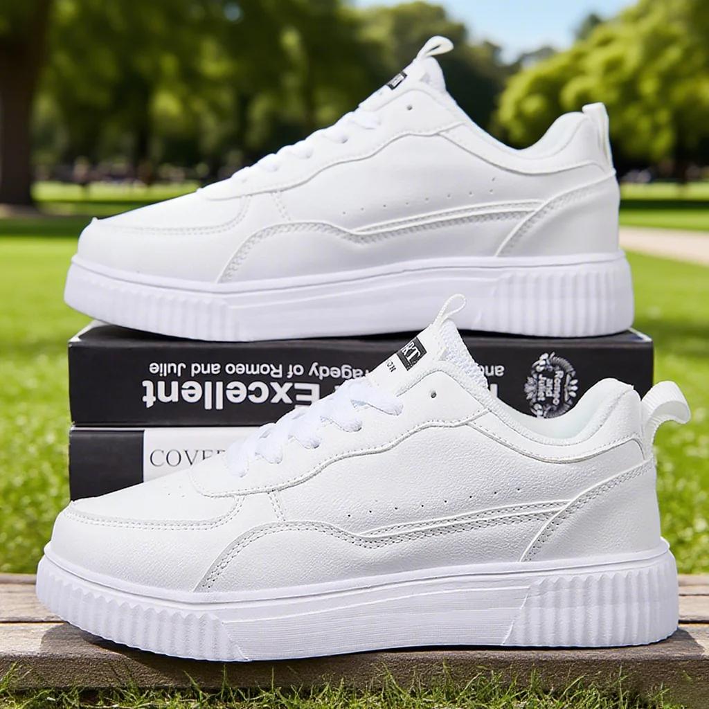Mode femmes chaussures décontractées respirant marche chaussures plates baskets blanc chaussures fem