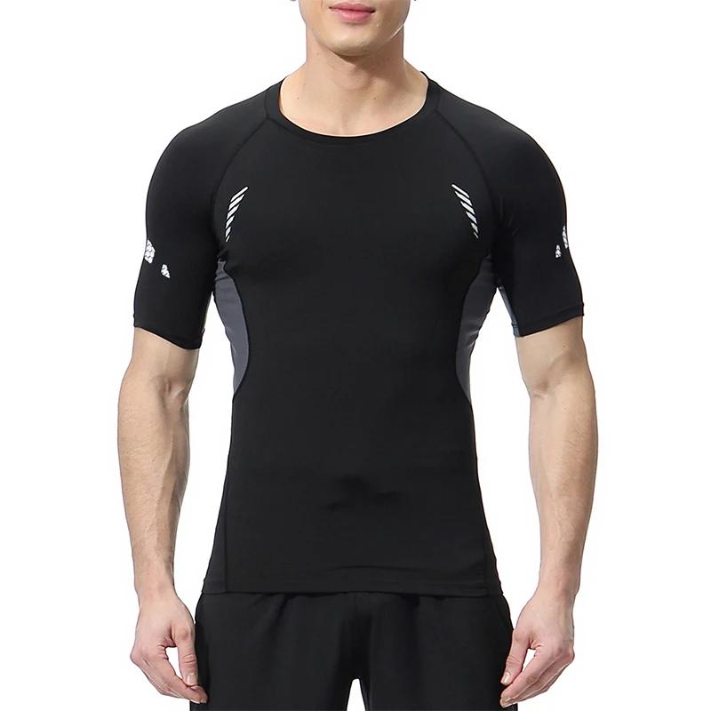 T-shirt de compression à manches courtes pour homme, maillot de corps athlétique, Rash Guard, séchag