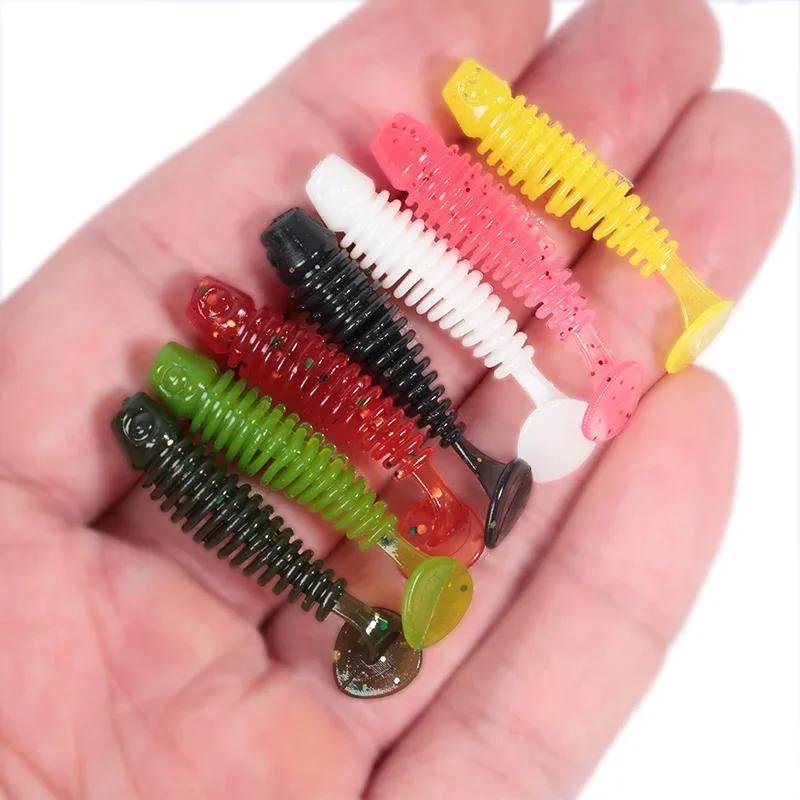 OUTKIT 10 pièces/lot Wobblers mini pêche leurres souples en caoutchouc appâts souples 3.5 cm/4.5 cm 