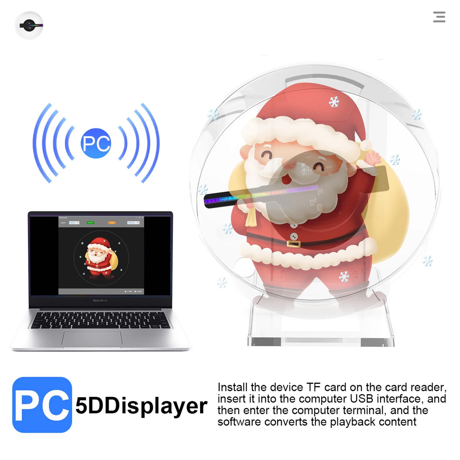 Projecteur d'hologramme 3D, affichage publicitaire, ventilateur, lecteur vidéo, œil nu, HD, LED, per