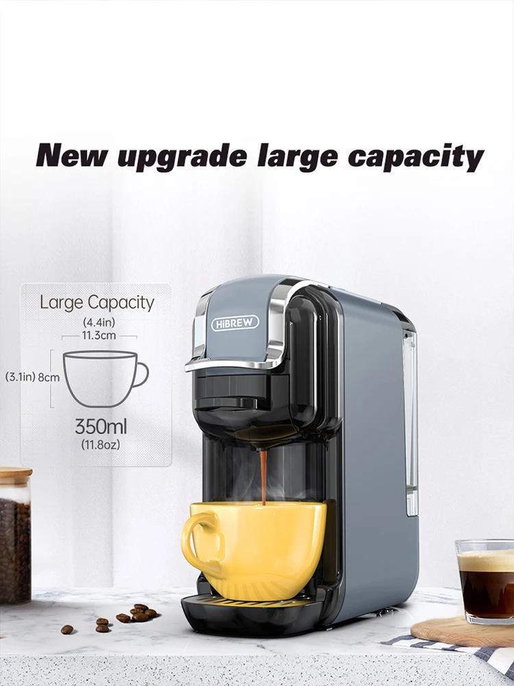 HiBREW Machine à café à capsules multiples, chaud/froid Dolce Gusto lait Nespresso Capsule ESE Pod c