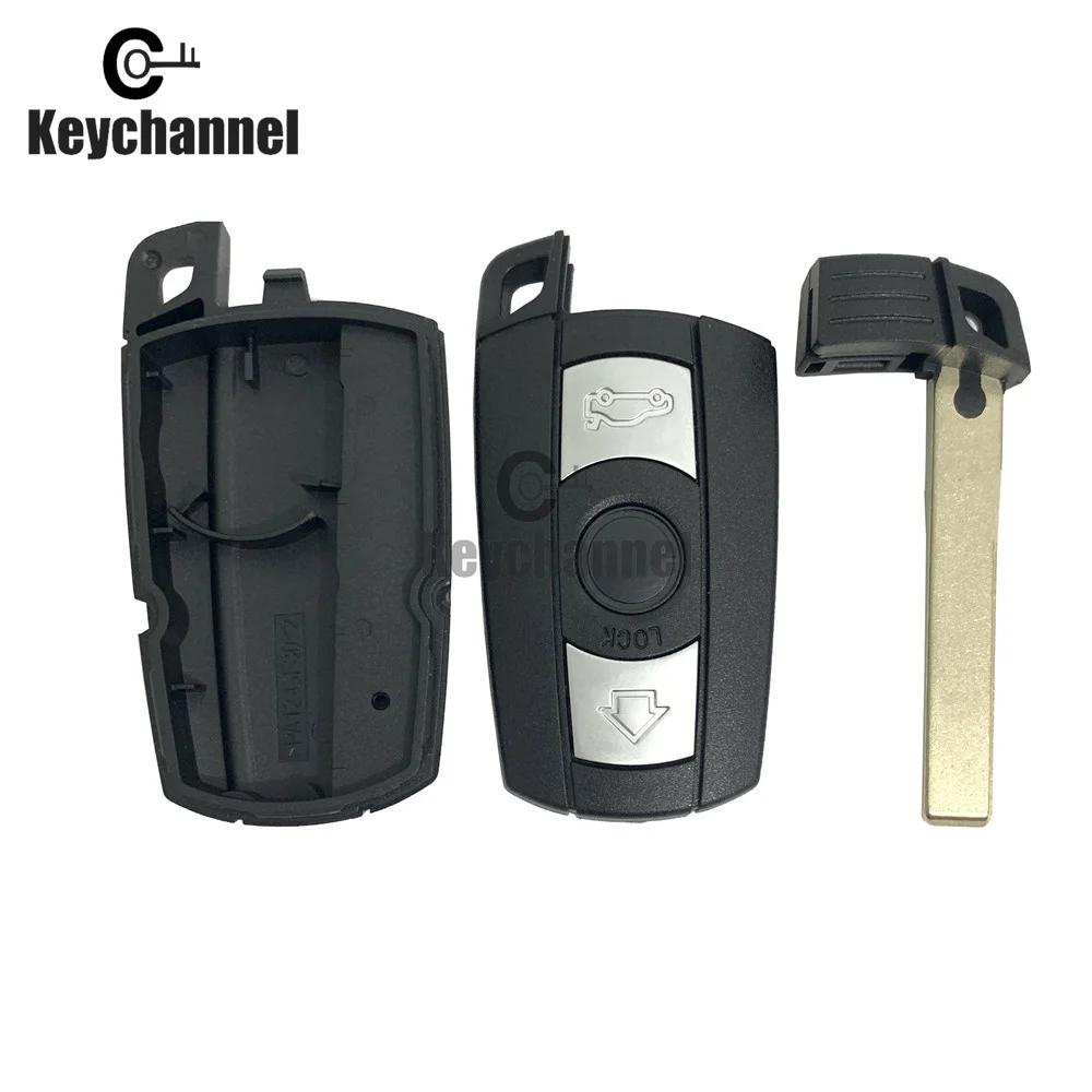 Keychannel Coquille de Clé À Distance de Voiture 3 Boutons Boîtier HU92 Clé pour BMW 1 3 5 6 Série E