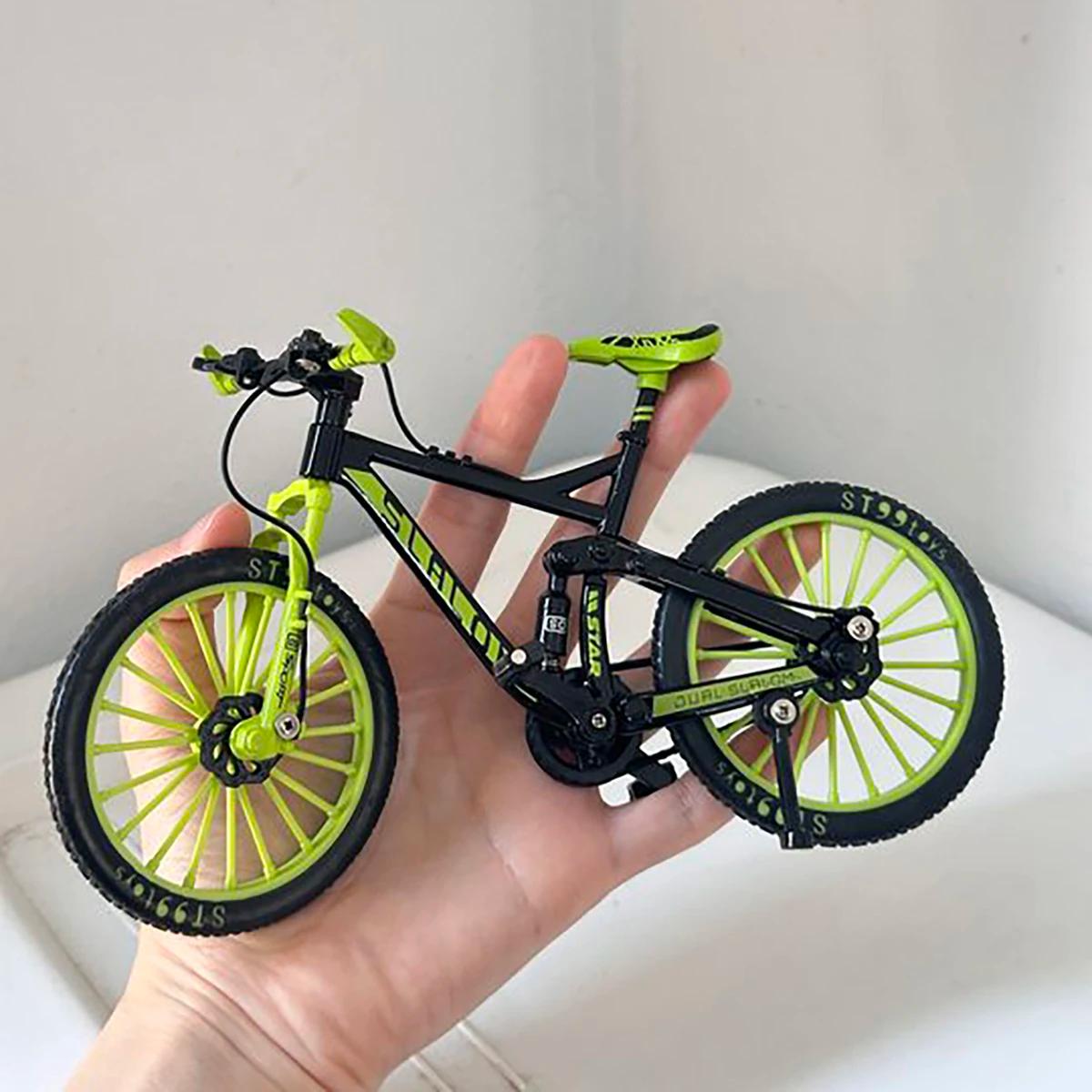 1:10 Mini vélo en alliage moulé sous pression modèle doigt montagne Miniature en métal vélo course j