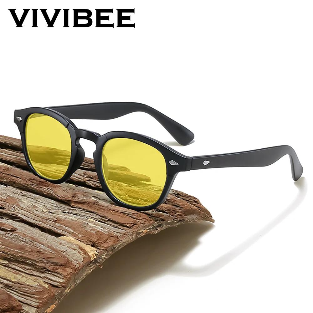 VIVIBEE rétro bleu lumière bloquant lunettes hommes Vision nocturne jaune lentille carré UV400 femme
