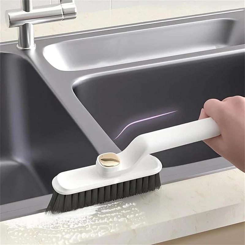Brosse de nettoyage de crevasses rotative multifonction à main 360 °   Outil de nettoyage de coins r