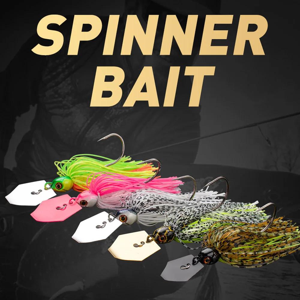 Chatter Bait Jig Dancer, Spinner Bait, Buzzbait, WobJeff Fishing, Bass, Pike Fish, Walleye Fish, 7g,