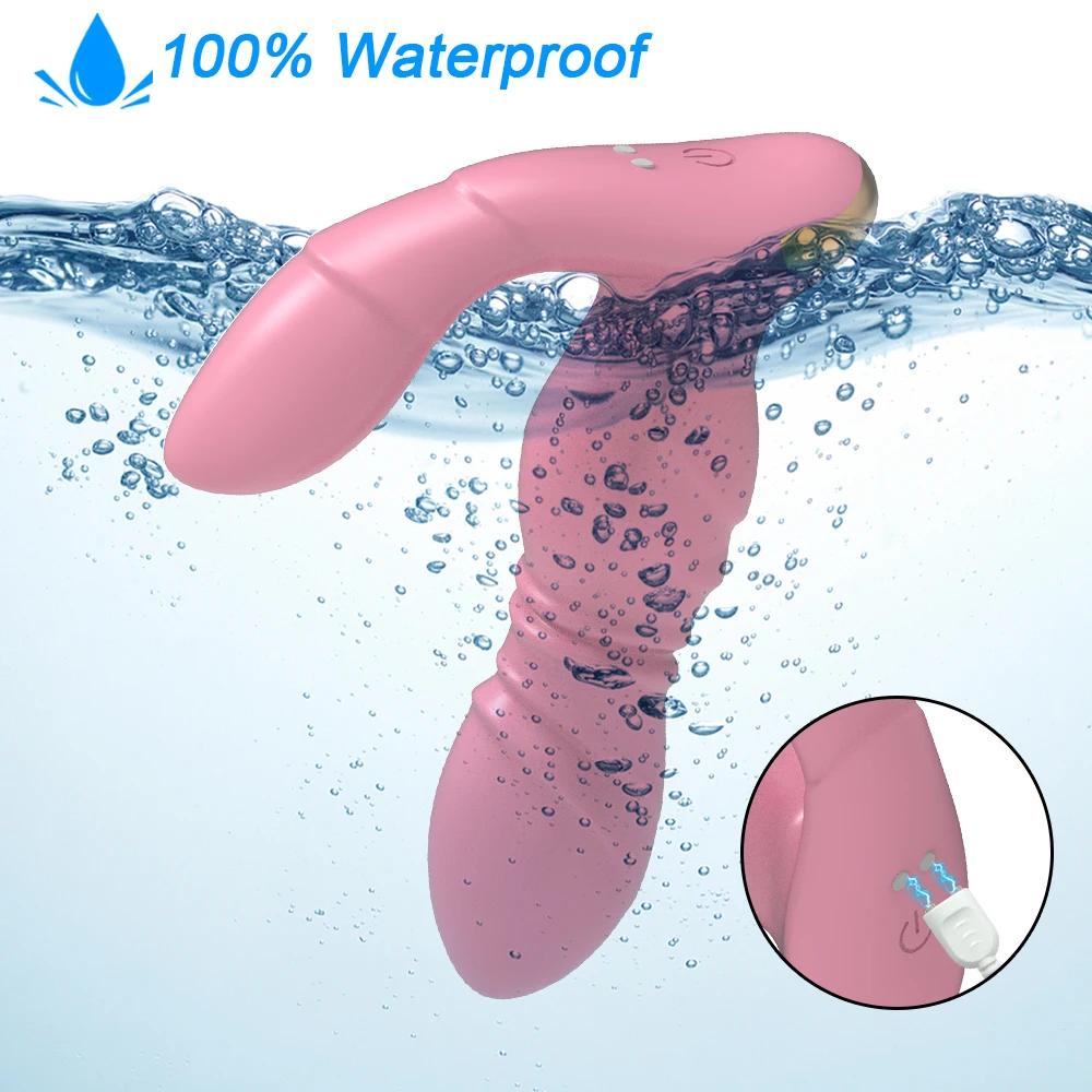 Gode de poussée télécommandé sans fil pour femme, vibromasseur portable, point G, stimulateur de cli