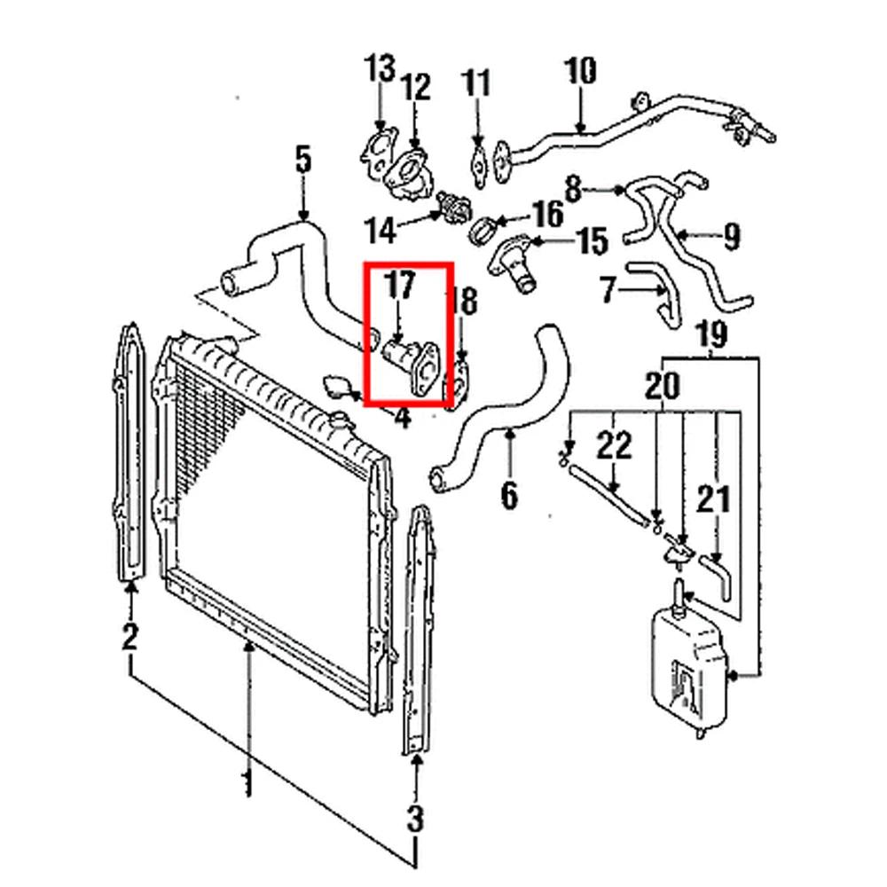 OEM # : 16331-0W010 163310 W010 nouvelle sortie d'eau pour LEXUS Toyota 4runner 1996-2000 / T100 199