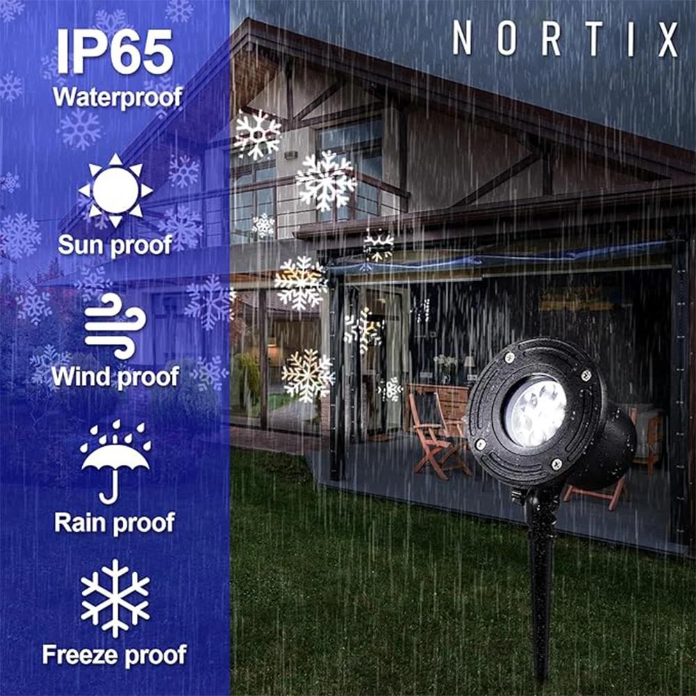 Projecteur de flocon de neige de Noël pour chambre à coucher, lumières dégradées LED, lampe de proje