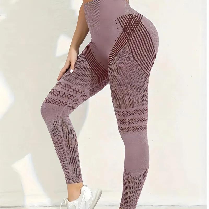 Leggings de yoga de sport 3D pour femmes, pantalons de yoga taille haute, pantalons assiste respiran