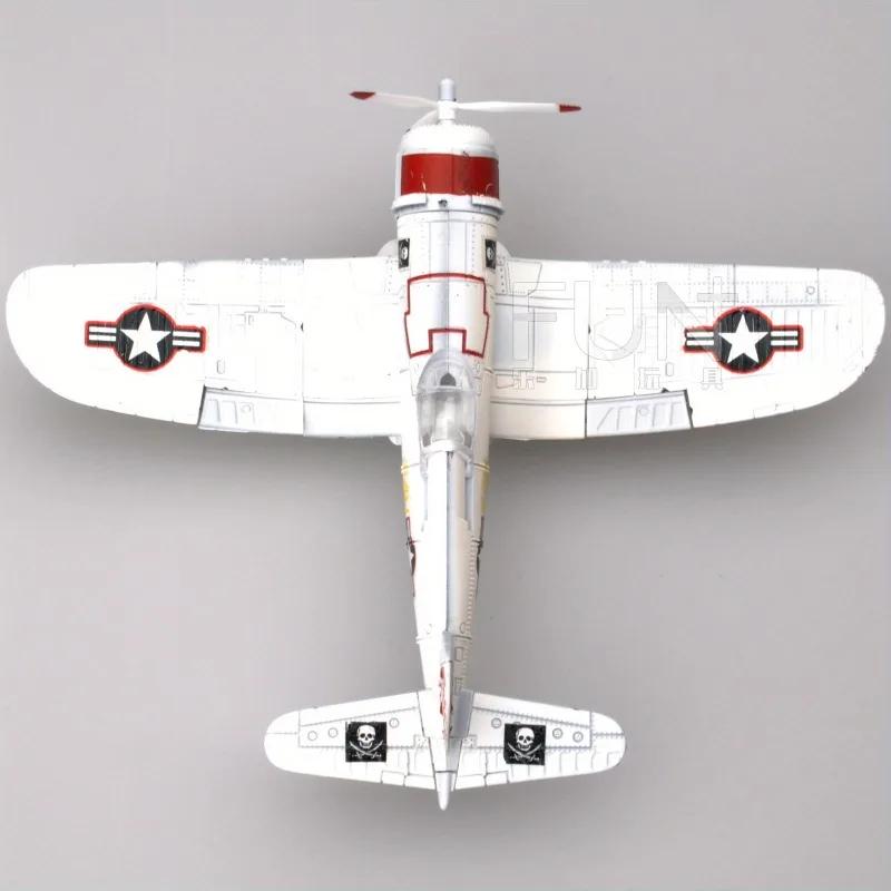 Avion de chasse en plastique, échelle US NAVY F4U Corsair Fighter, modèle d'assemblage, couleur aléa