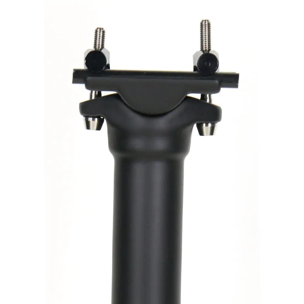 ELITA ONE Tige de Selle en Carbone 27.2/30.9/31.6mm VTT/Vélo de Route, Vis en Titane, Légère 130g