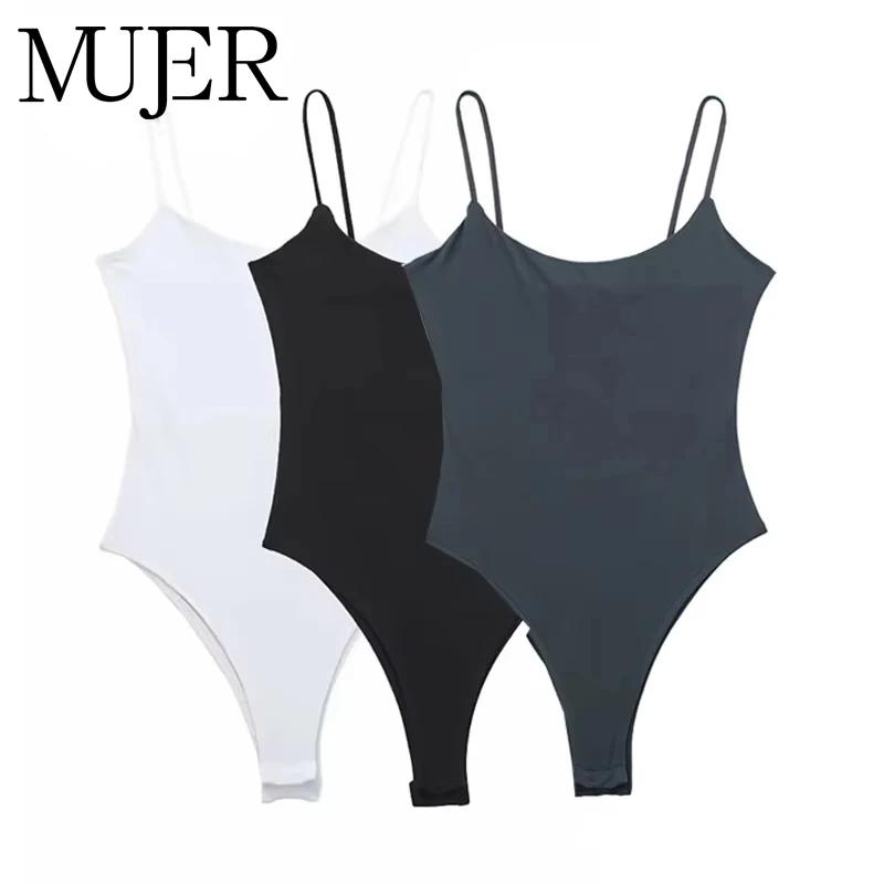 MUJER blanc noir corps femme sans manches serré Body Lingerie Sexy femme Body moulante dos nu Body f