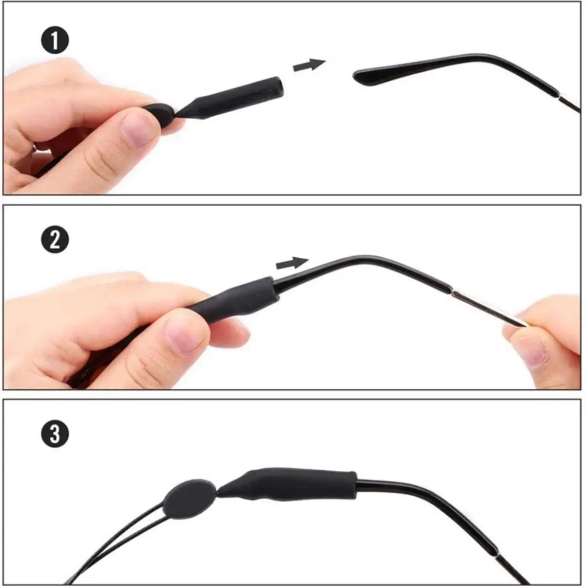 1pc réglable anti-dérapant lunettes retenue ajustement universel lanière de lunettes sport lunettes 