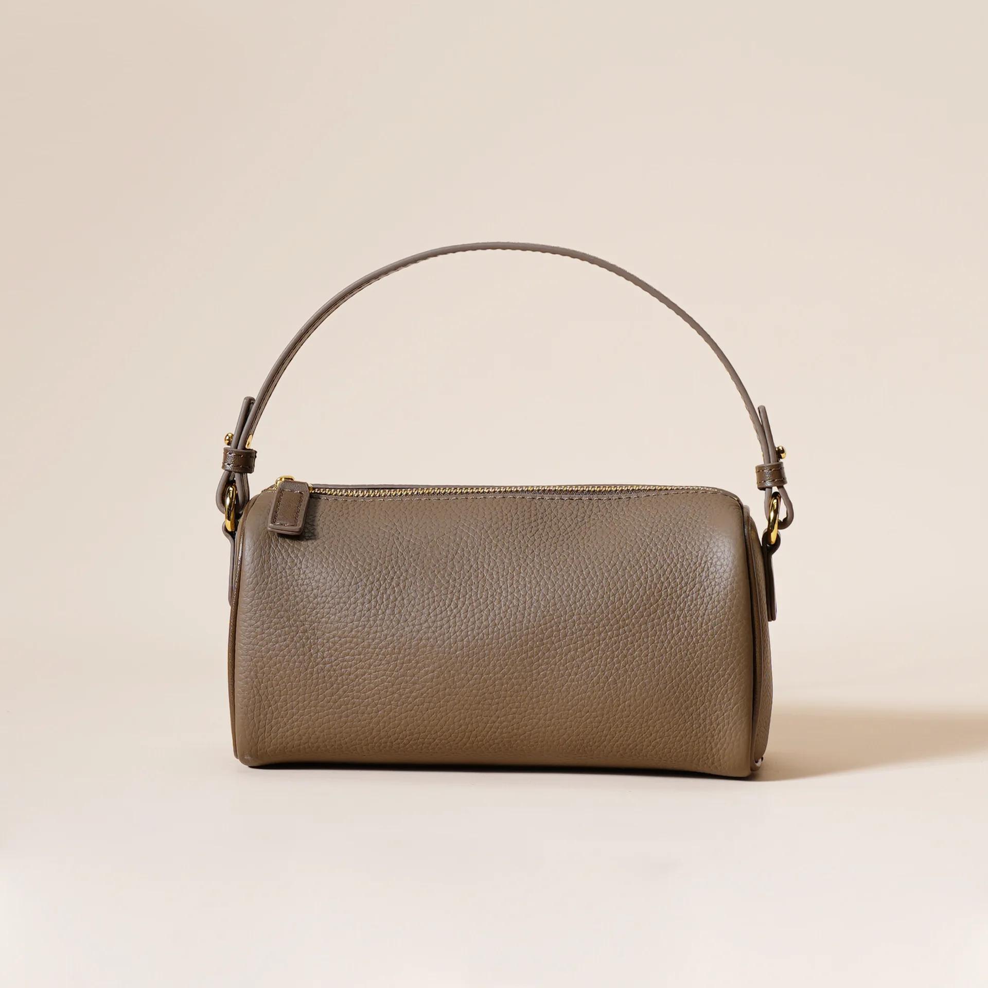 Sac à main en cuir véritable pour femmes, sac à bandoulière simple et élégant, première couche en pe