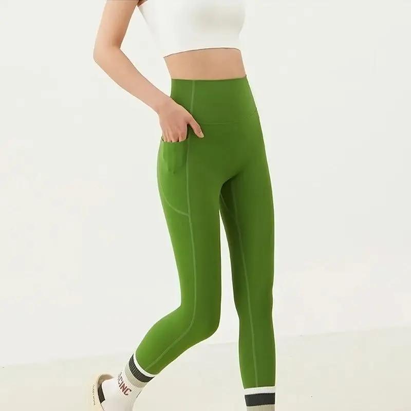 Leggings de Yoga taille haute pour femmes, doux avec poches, collants de Sport, Fitness, pantalons é