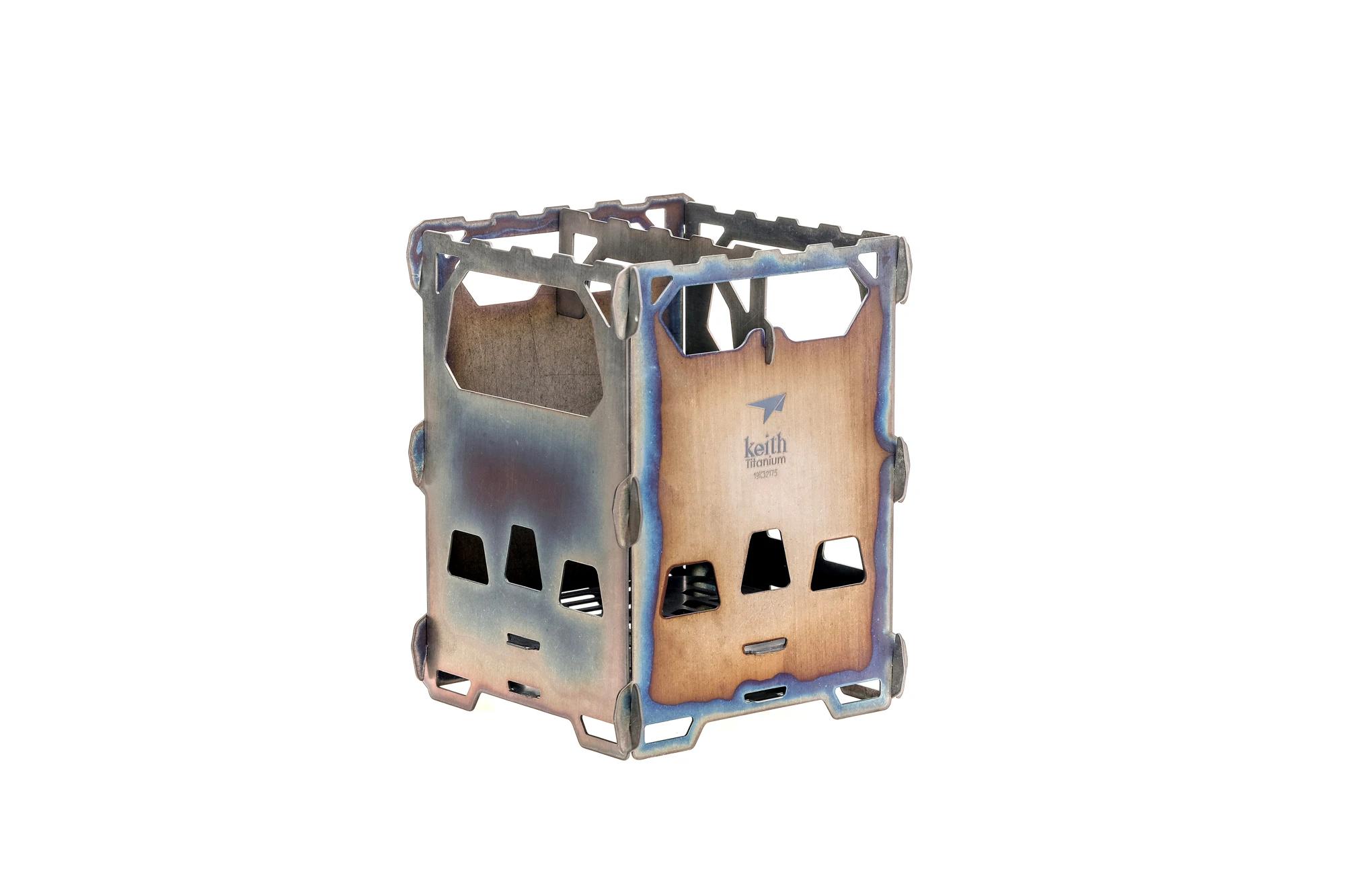 Pamono-Poêle à bois pliable ultraléger en alliage de titane, réchaud de poche, portable, extérieur, 