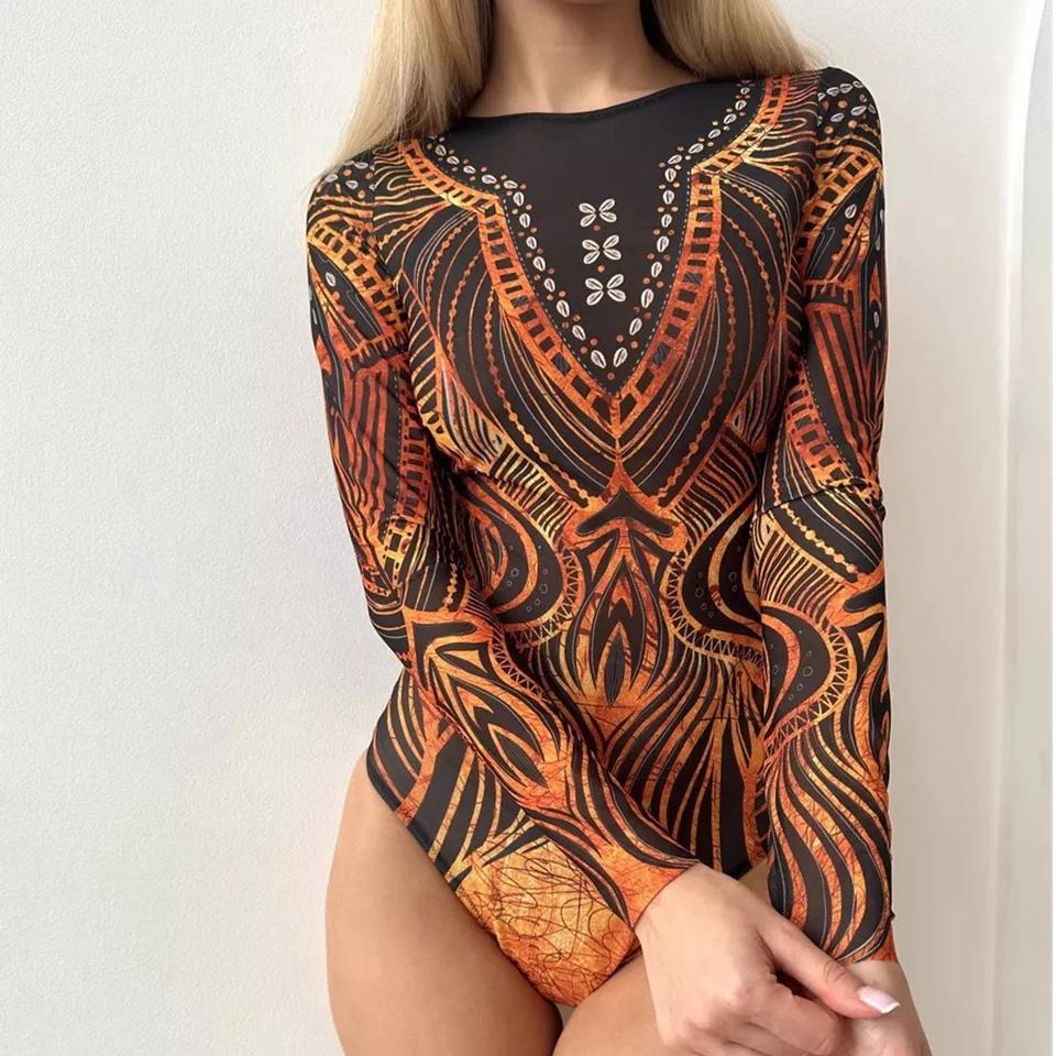 Maillot de bain une pièce à manches longues pour femme, protection solaire, pour sportifs, collectio