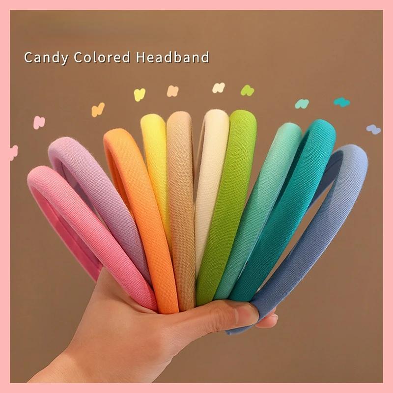 Nouveau Bandeau pour Cheveux Enfant 2026 – Couleur Unie Mignonne, Simple et Adorable – Accessoire Ch