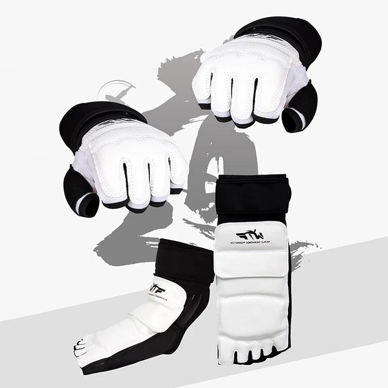 Gants de pieds en cuir pour Taekwondo, anneau de Rotterdam, protection de rinçage de karaté, équipem