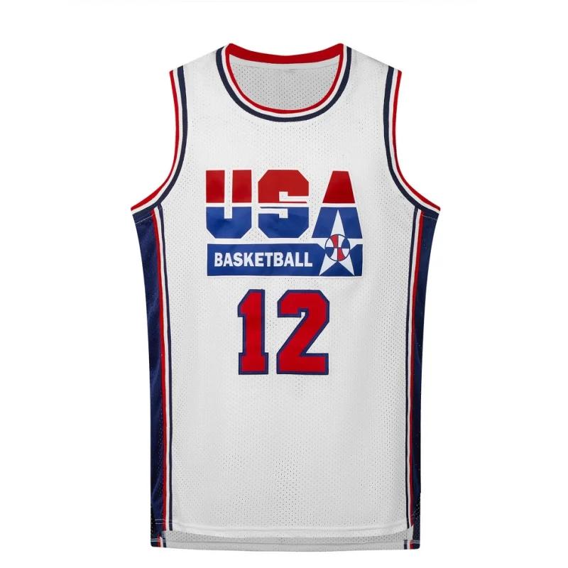 Maillot de basket-ball pour hommes, respirant, col rond, vêtements de sport sans manches, uniforme d
