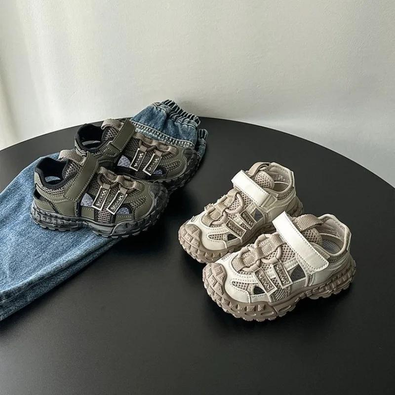 Sandales de sport d'été pour enfants, chaussures de course respirantes pour garçons et filles, antid