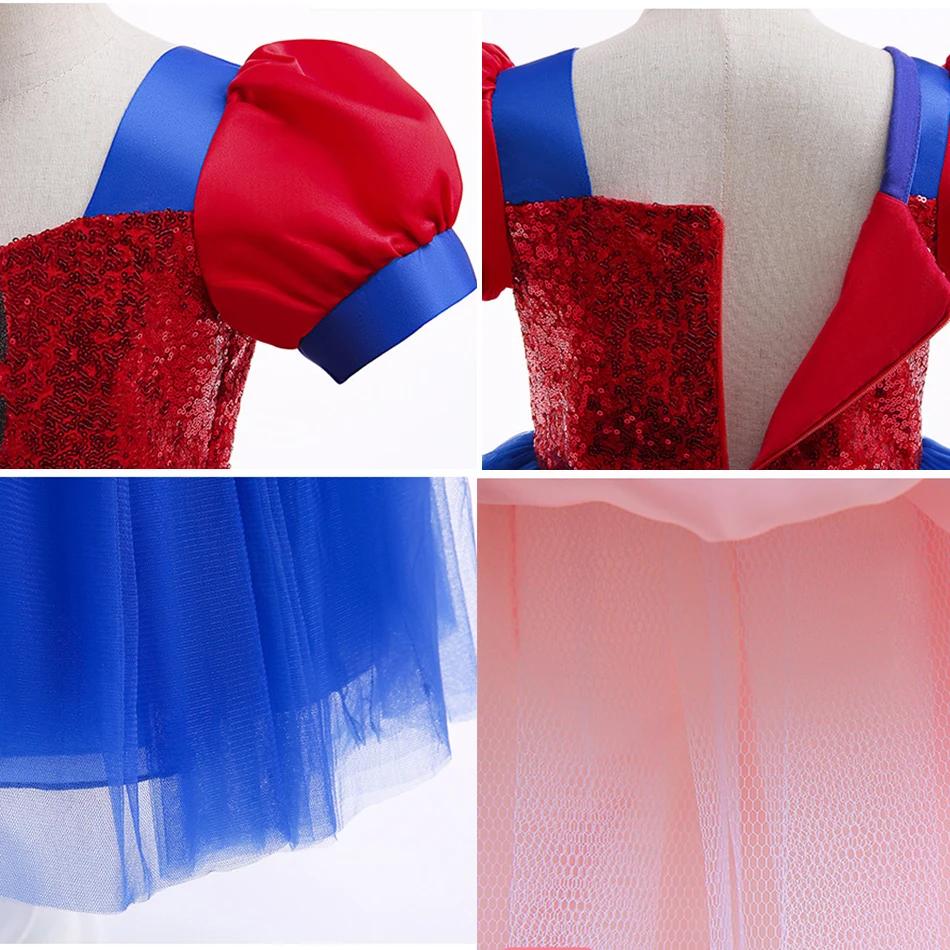 Robe imprimée araignée pour petites filles, frocs en Tulle à paillettes, Costume de fête à thème d'h