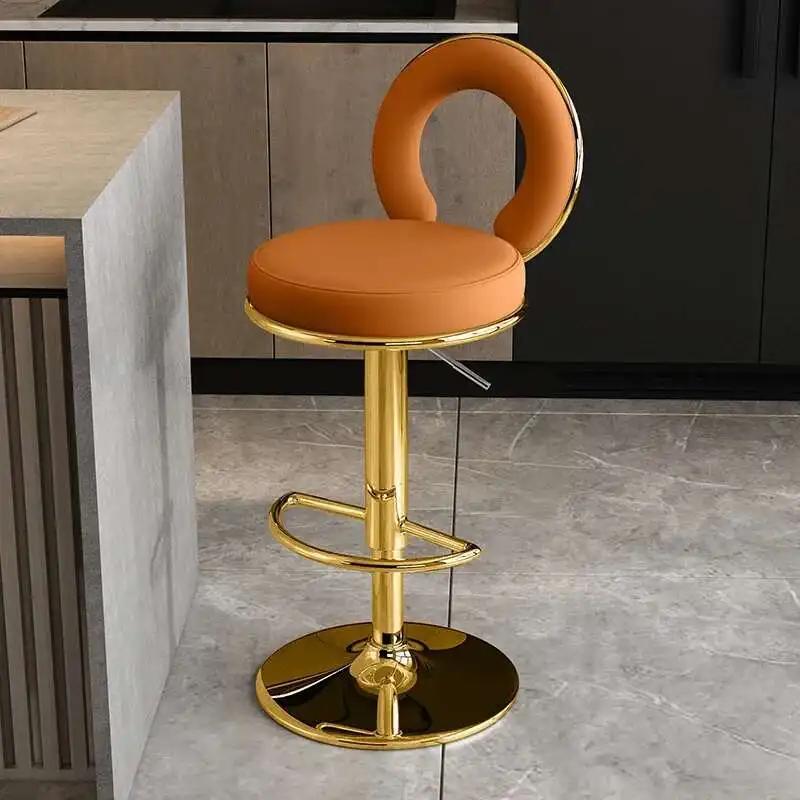 Tabouret haut nordique en métal moderne, chaises de bar de luxe, meubles de restaurant, salon