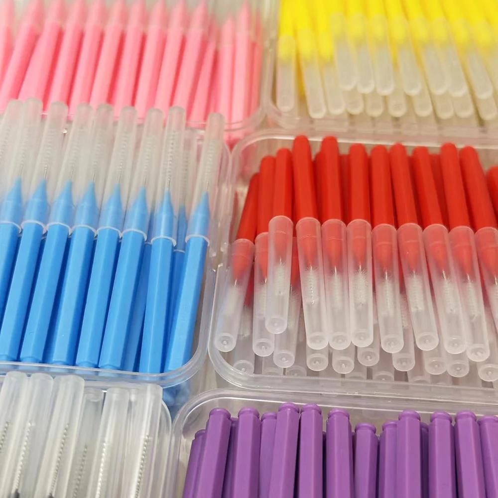 30/80/150/160 pièces brosse interdentaire push pull de type I 0.6-1.5Mm nettoyage entre les dents so