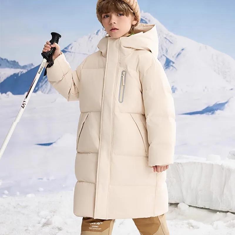 Enfants hiver doudoune pour garçon fille à capuche imperméable épais chaud adolescente doudoune 5-14