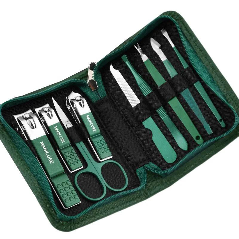 Kit professionnel de soins des ongles, ensemble de manucure et pédicure en acier inoxydable, ensembl