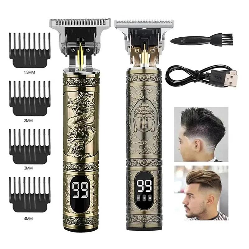 T9 Vintage barbe rasoir électrique Machine de coupe de cheveux voyage sans fil rasoir tondeuse USB c